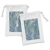 Ambesonne Blue Fabric Pouch Set of 2, Underwater Wildlife Inspiration