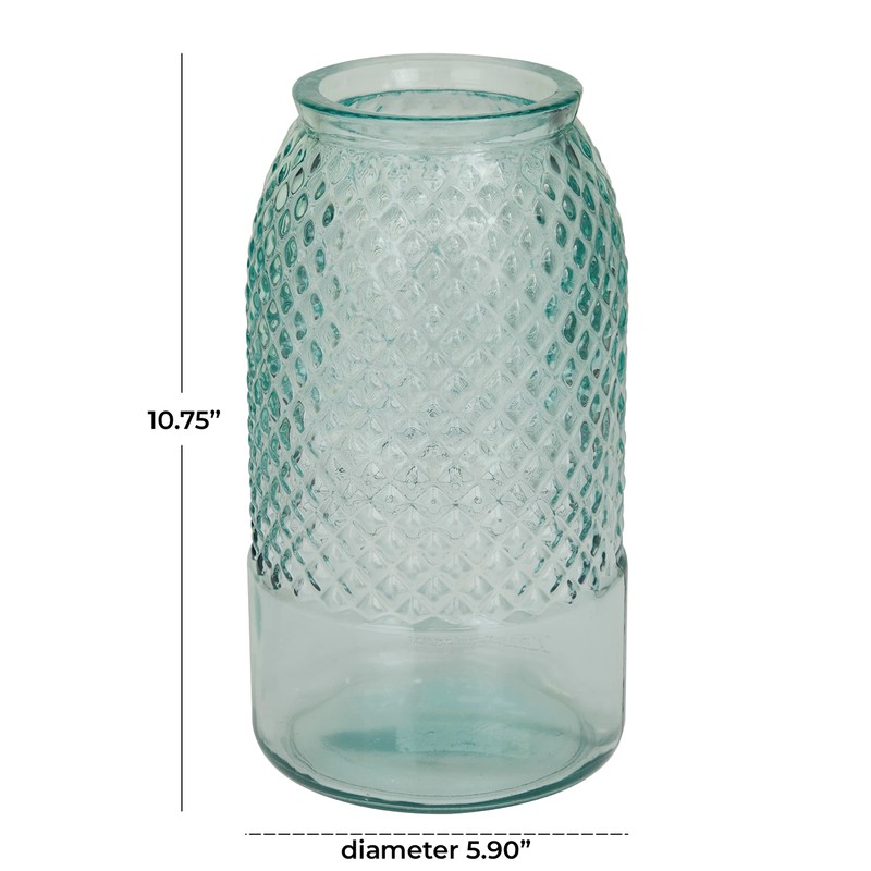 Deco 79 Recycled Glass Decorative Vase Spanish Decorative Container, Decorative