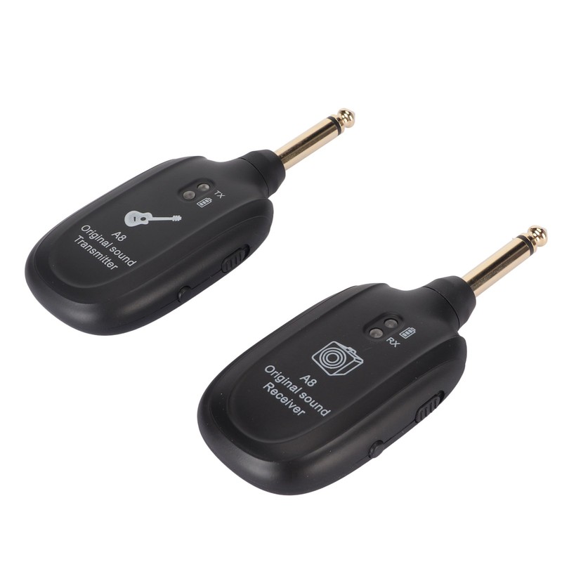 Guitar Wireless System Rechargeable UHF 730MHz 4 Channels Guitar Transmitter