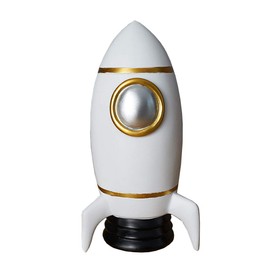 Gaolinci Rocket Ship Coin Bank, Money Box, Piggy Bank, Home Decoration, Space Theme Decorations
