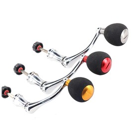 VISPREA Spinning Reel Handle Rocker Arm Fishing Reel Power Handle Knob Metal 2000# 3000 #4000 #5000 #6000 Series Handle Arm Knob EVA Full Metal CNC Machined Custom Parts Light YU23 (Red, 4000-6000)
