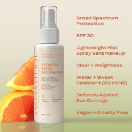 InstaNatural Vitamin C SPF 30 Broad Spectrum Sunscreen Make Up Setting Spray 2oz