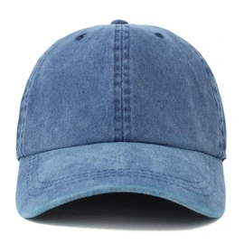 Trendy Apparel Shop - Gorra de béisbol de algodón teñido con pigmento, talla XXL, Marino, XX-Large