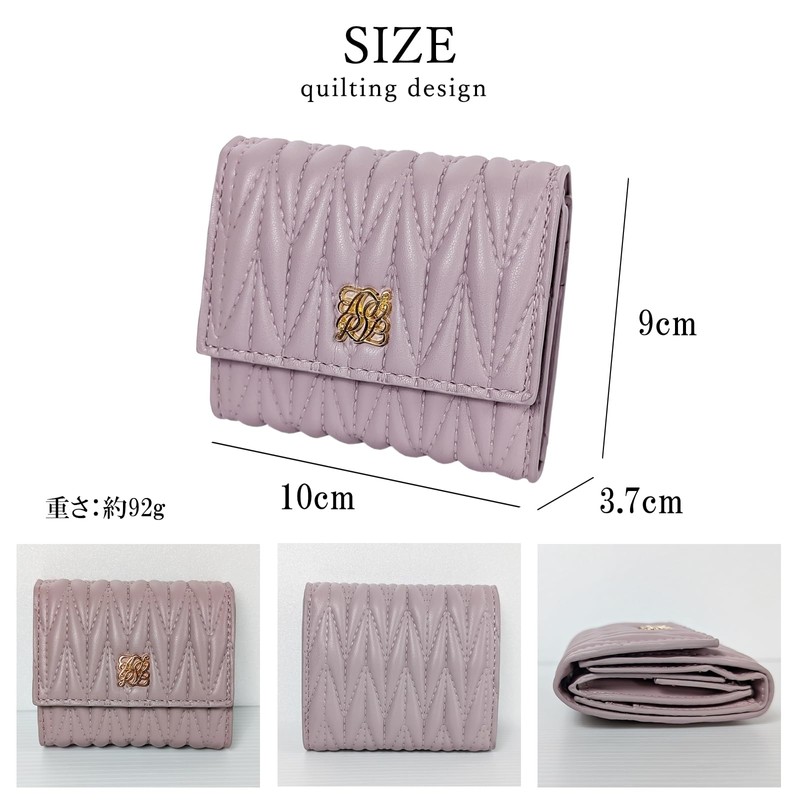 Cross Marberry Quilted Wallet, Mini Wallet, Box-Shaped Coin Purse, Easy