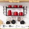 Homics 31 Inch Pot Rack Wall Mounted, 2-Tier Hanging Pots