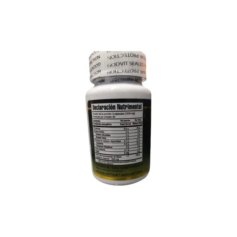Maca Peruana Triple Amarilla Roja Negra 60cap