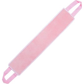 Didiseaon Aplicador de Bronceador Espalda Fibra y Correa Rosa, Distribuye Loción Uniformemente, Adecuado Tipo de Piel