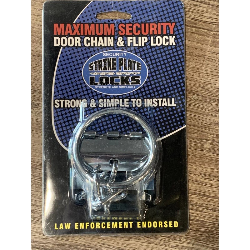 Strike Plate Locks Maximum Security Door Chain & Flip Lock,