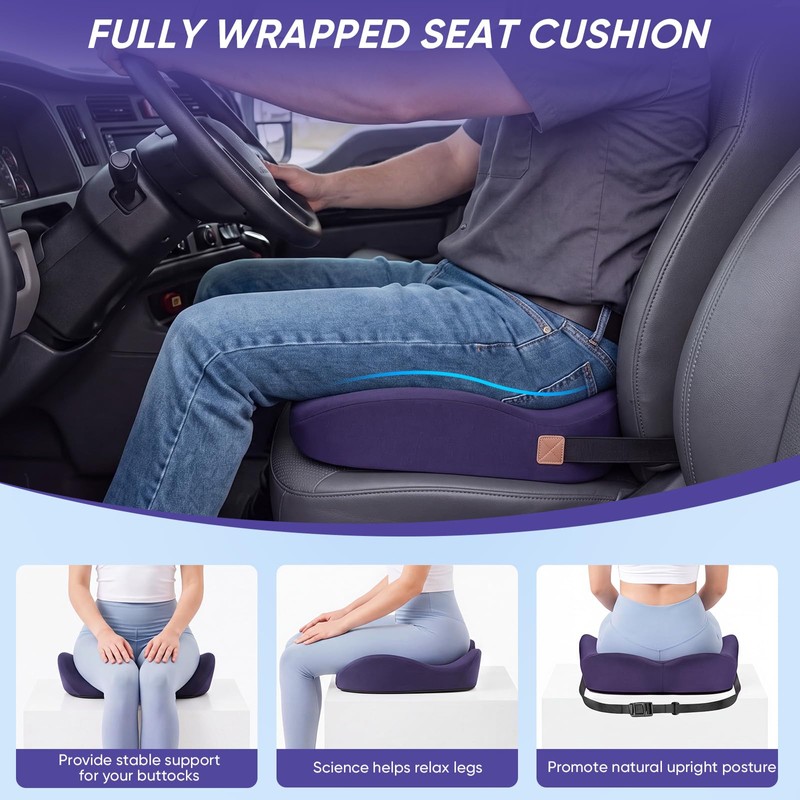 Comphekept Seat Cushion for Car, Comfortable Driving Support Pad