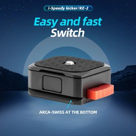 Quick Release Plate with 1/4" Screw - Fot☘ Universal Camera Base DSLR Camera Tripod Monopod RZ-2 Black + Orange