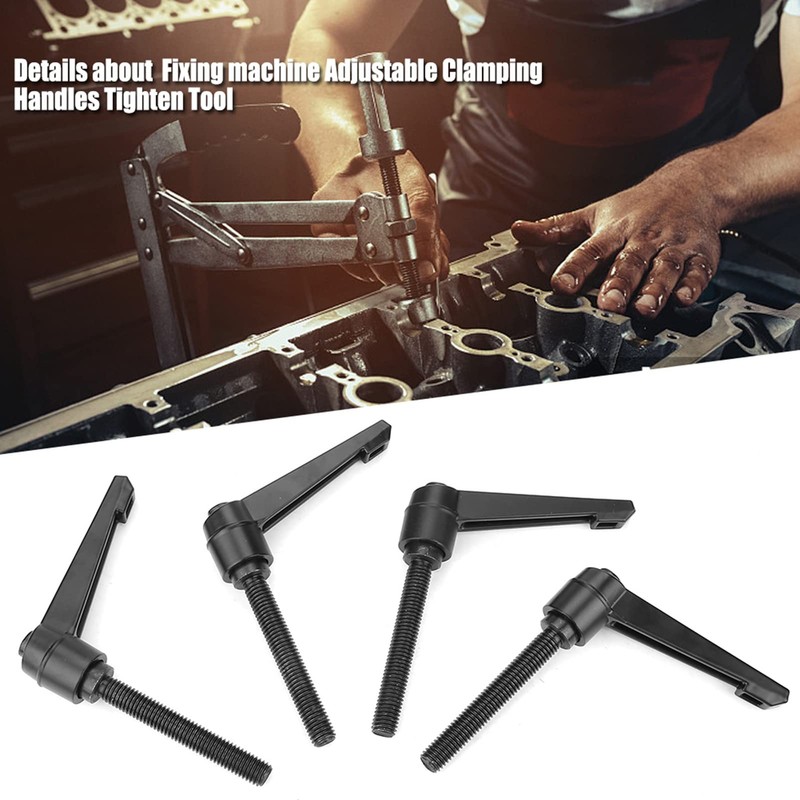 Garosa 4-Piece Clamping Lever Handle, Metal Machine Knobs, Adjustable Clamping