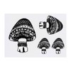 4 x 'Fantasy Mushroom' Temporary Tattoos - Water Resistant, Skin-Safe,