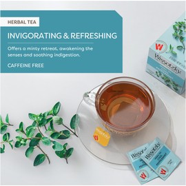 Wissotzky Cool Peppermint Herbal Tea, 20 Tea Bags | Refreshing Mint Tea | Caffiene Free | Herbal Tea Bags