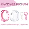 Foweroty PVC Storage Bag for Organizing Data Cables, Chargers, Earphone,