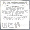 Bow Birthday Decorations Silver Bow Garland Happy Birthday Banner