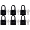 FIGODE® Outdoor Waterproof Padlocks, Covered Heavy Duty Laminated Steel Locks,