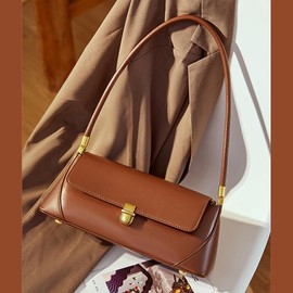 Retro Small Leather Shoulder Bag for Women - Crossbody Purse, Classic Handbag, Y2K Purses for Women Vintage Style