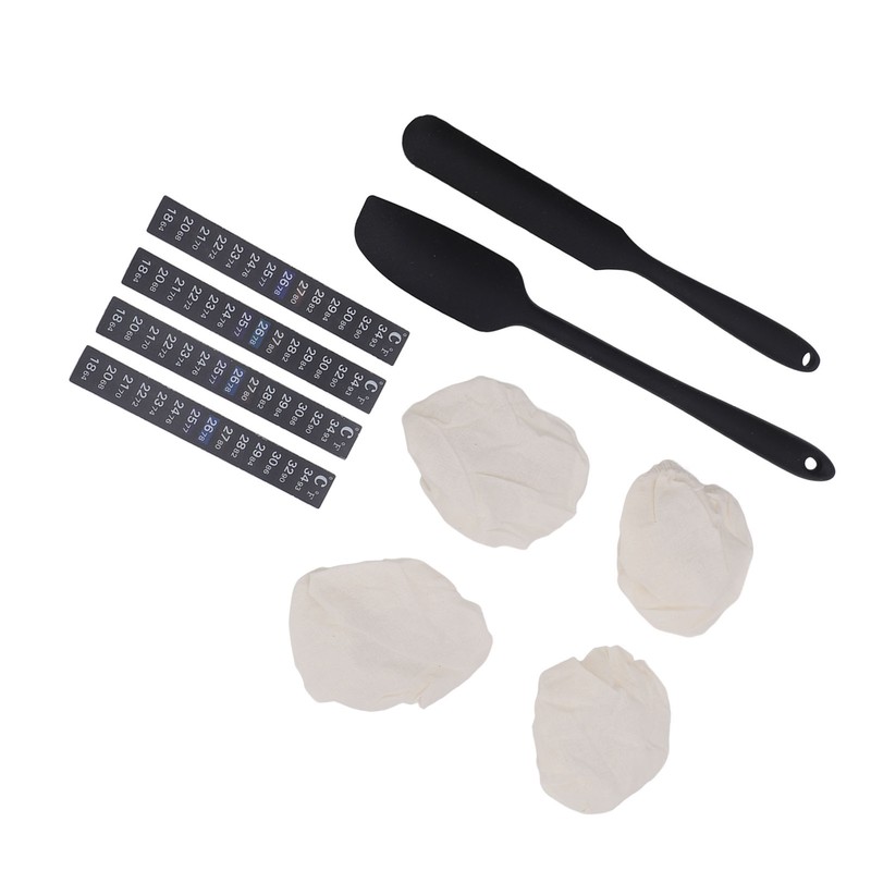 Sourdough Starter Set with Thermometer Strip Cloth Cover Efficient Bread