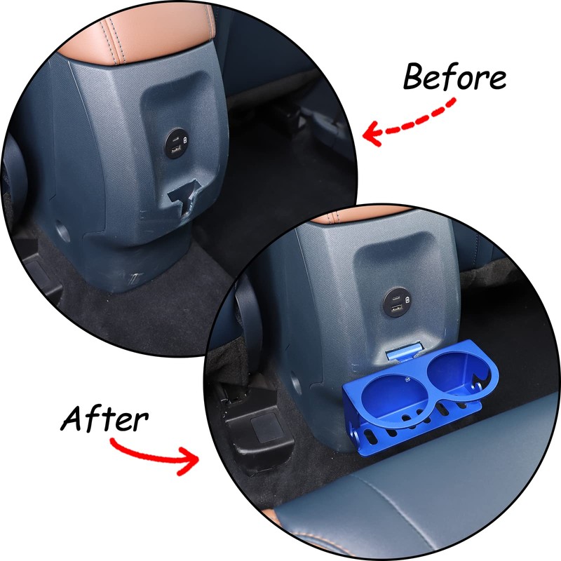 Car Rear Cup Holder Expander Organizer Compatible with Ford Maverick
