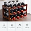 Glsety 12 Bottle Wooden Wine Rack,3 Tier Free Standing Wine