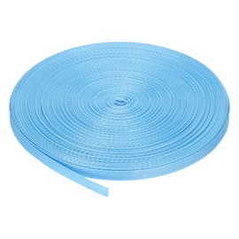 MECCANIXITY Nylon Webbing Strap Flat 3/8 Inch 50 Yards Light Sky Blue for Outdoor DIY Gear Repair, Backpack, Luggage-Rack, Crafts