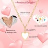 CANDYFACNY Heart Enamel Pendant Necklace for Women Gold Plated Love