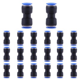Leliafleury 20 Pcs 8mm Straight Pneumatic Fittings Quick Release Pneumatic Connectors Plastic Push to Connect Fittings Air Line Connectors