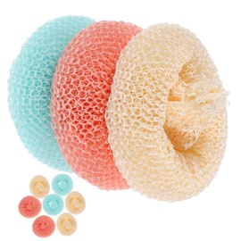 CHILDWEET 10pcs Scratch-Resistant Kitchen Dish Scrubbers Scouring Pads for Efficient Cleaning of Utensils Versatile Plant Fiber Dish Pads for Tableware