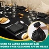RowinsyDD 8 Pack Black Plastic Table Cloths Disposable，54 x 108