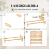 8-Tier 72 Bottle Stackable Modular Wine Rack Bamboo Wood Display