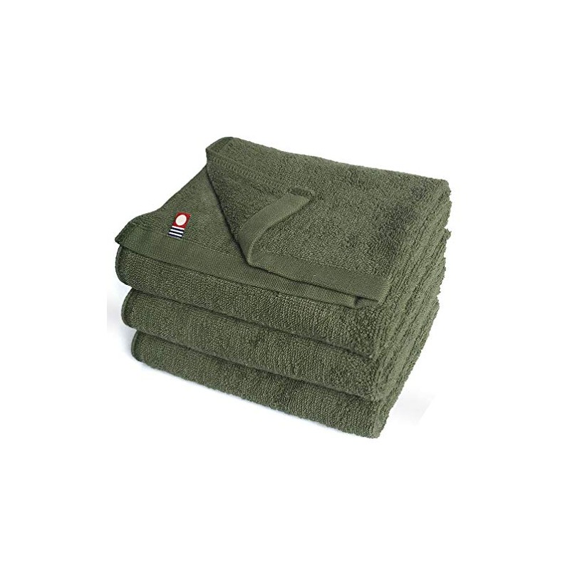 Imabari Towels, Face Towels, Set of 3, Lightweight, Thin, Room