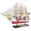 SAILINGSTORY Wooden Model Ship US Coast Guard Eagle Barque Ship