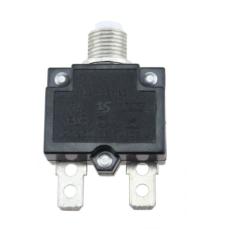 ZOOKOTO 15A DC50V AC125-250V Push Button Reset Circuit Breakers with