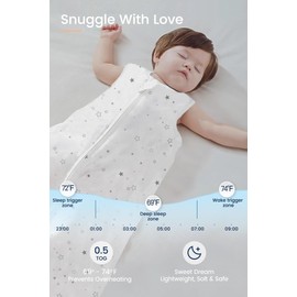 TotAha Toddler Sleep Sack 2T-3T-4T, 0.5 TOG Summer Light Sleeping Sacks, Soft Wearable Blanket Baby Sleep Bag with 2-way Zipper, X-Large