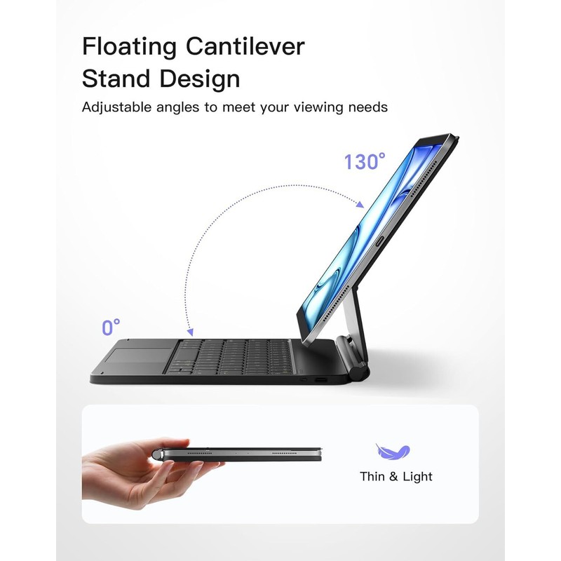 Inateck Magnetic Keyboard Case for Air 11 inch 2025 M3