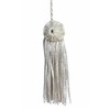 Happy Secret Doctoral tam Tassel Graduation Bullion Tassel Silver