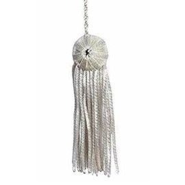 Happy Secret Doctoral tam Tassel Graduation Bullion Tassel Silver
