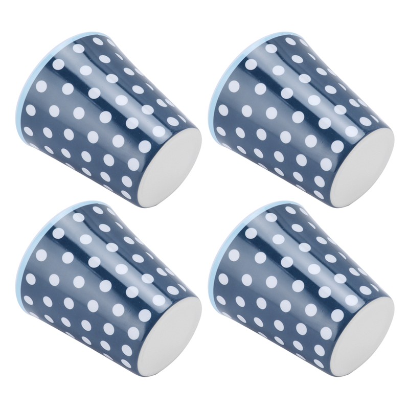 4Pcs/Set Cute Melamine Mug Imitation Porcelain Beverage Cup for Home