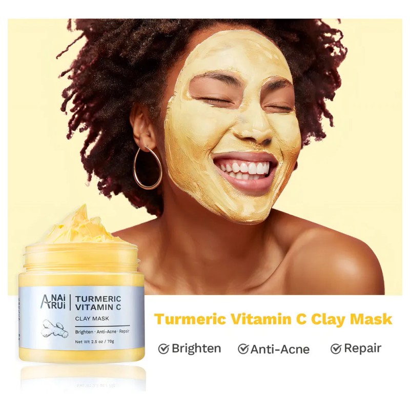 Anai Rui Máscara De Arcilla De Vitamina C De Cúrcuma,