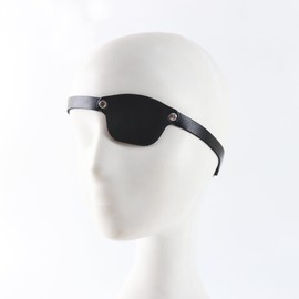 HKSICHENGKEJI Pirate Eye Patch Black Leather Eye Patch for Men Women Medical Eye Patch for Right or Left Eye Eye Cover Adjustable Eyepatch for Lazy Eye Cosplay Eyepatch Pirate Halloween Costume Prop