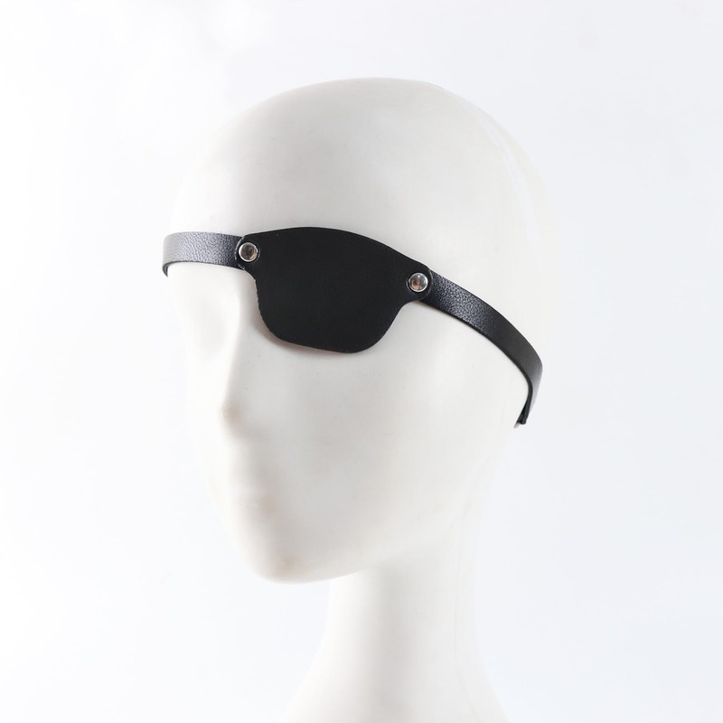 HKSICHENGKEJI Pirate Eye Patch Black Leather Eye Patch for Men