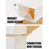 SCAVATA 6 Pack Hat Organizer Box, Stackable Clear Baseball Caps