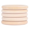 20Pcs Wood Baby Natural Teething Rings DIY Jewelry Circle Pendant