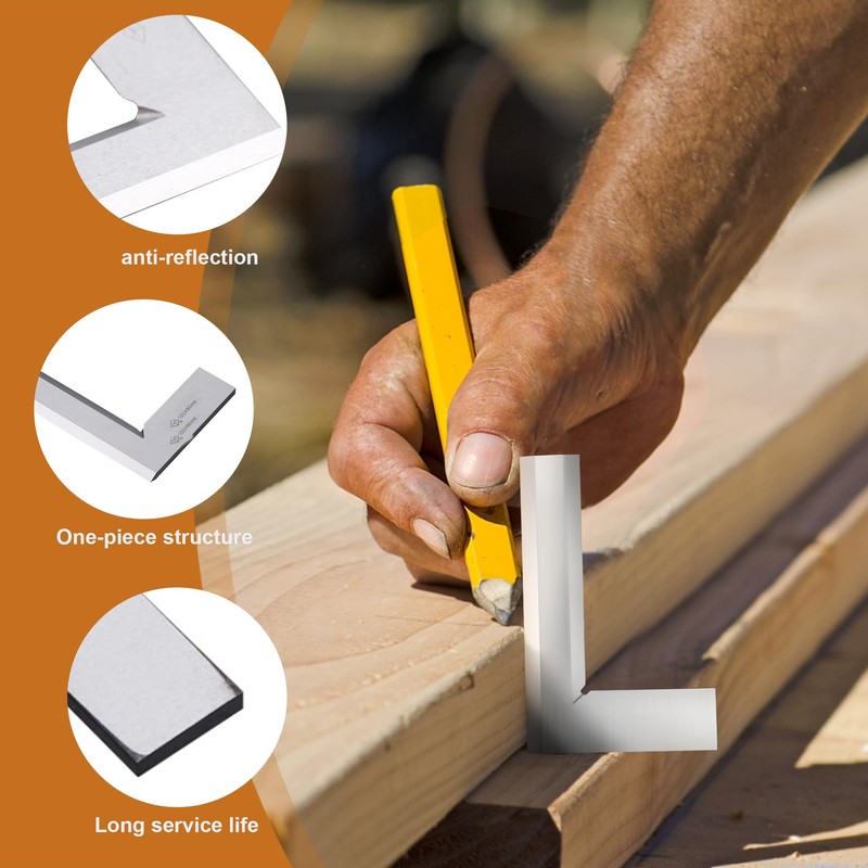 90° Precision Hair Angle, Try Square 63 x 40 mm