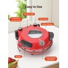 HomCozy Electric Pizza Oven Indoor with Glazed Ceramic Stone, 12-Inch