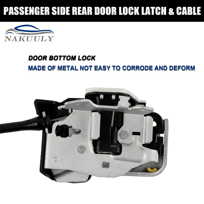 Nakuuly Left Driver Side Rear Door Lock Latch & Cable