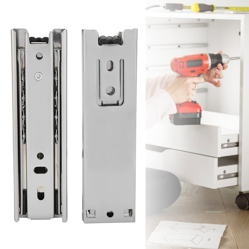 2pcs 5in Mini Short Drawer Slides Furniture Guide Rail Full