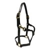 Huntley Equestrian Fancy Stitched Adjustable Premium Leather Pony Halter with