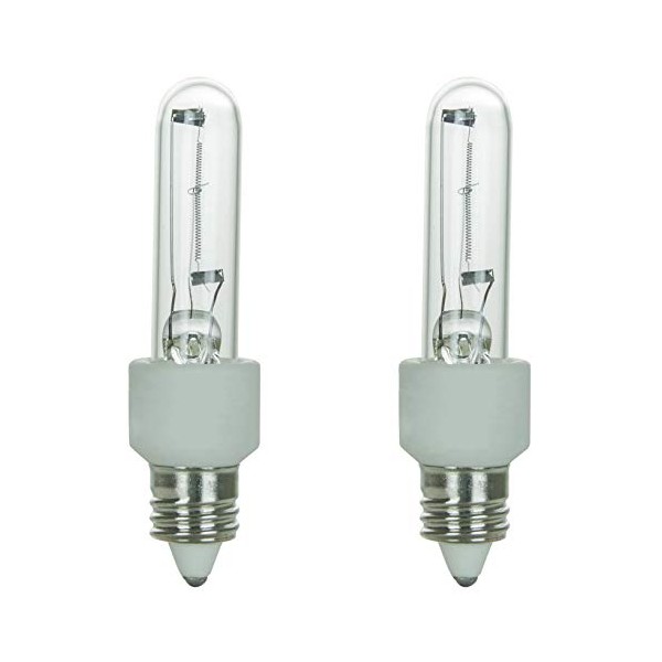 Ciata Lighting Dimmable T3 Xenon E12 Krypton Light Bulb 60 Watt Clear Pack of 2