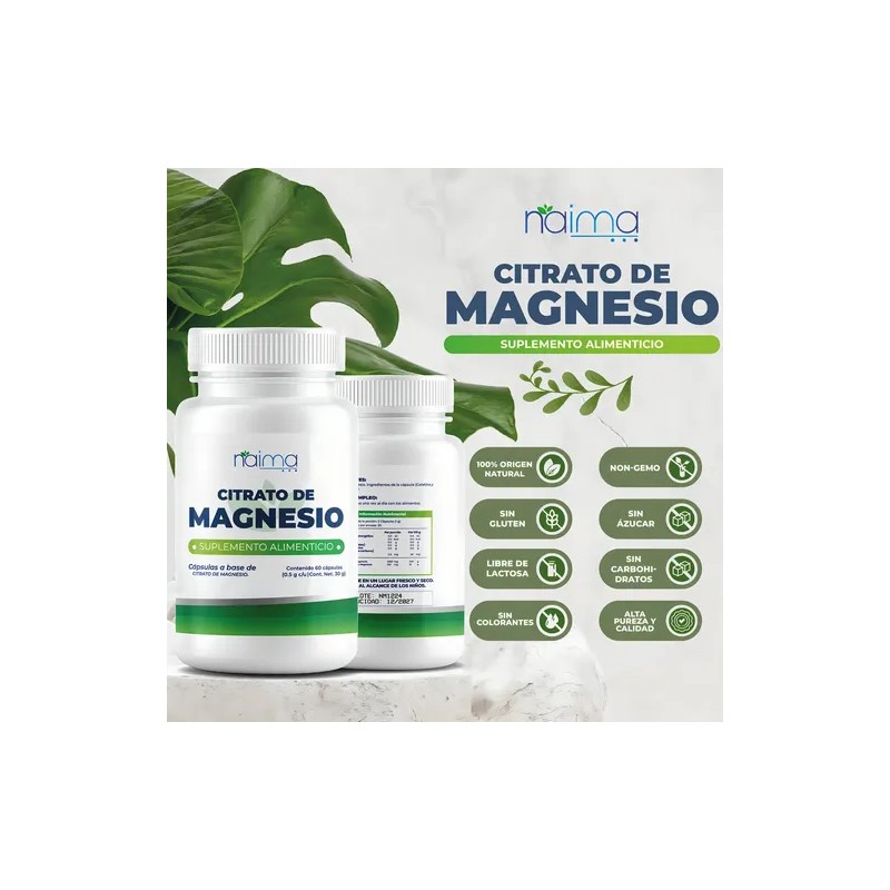 Citrato Magnesio Potasio 120 Cápsulas